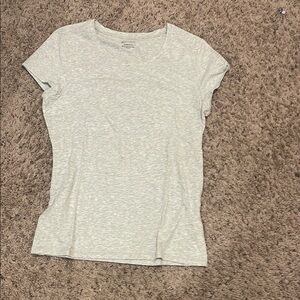 Heather Gray Cap Sleeve Crew Neck T-Shirt